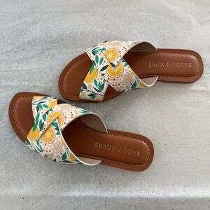 Jack Rogers Lemon Slide Sandals - Size 7